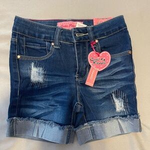 Girl denim shorts - size 5 - brand new